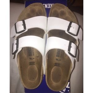 White Birkenstock Arizona